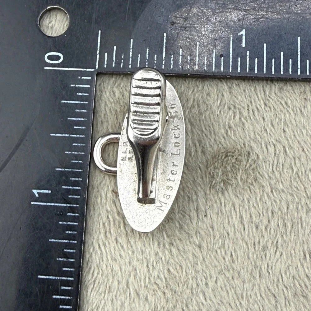 Vintage Master Lock Tie Clip Silver Tone HLP NYC